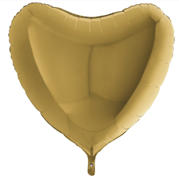 XXL Folienballon Figur - Herz Gold - 91cm